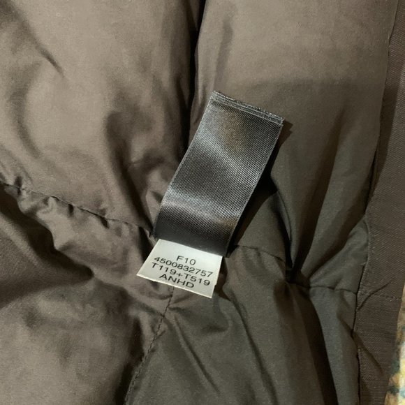 The North Face Goose Down Long Parka Coat Brown Hooded Fur Women's Size Large - Picture 7 of 10